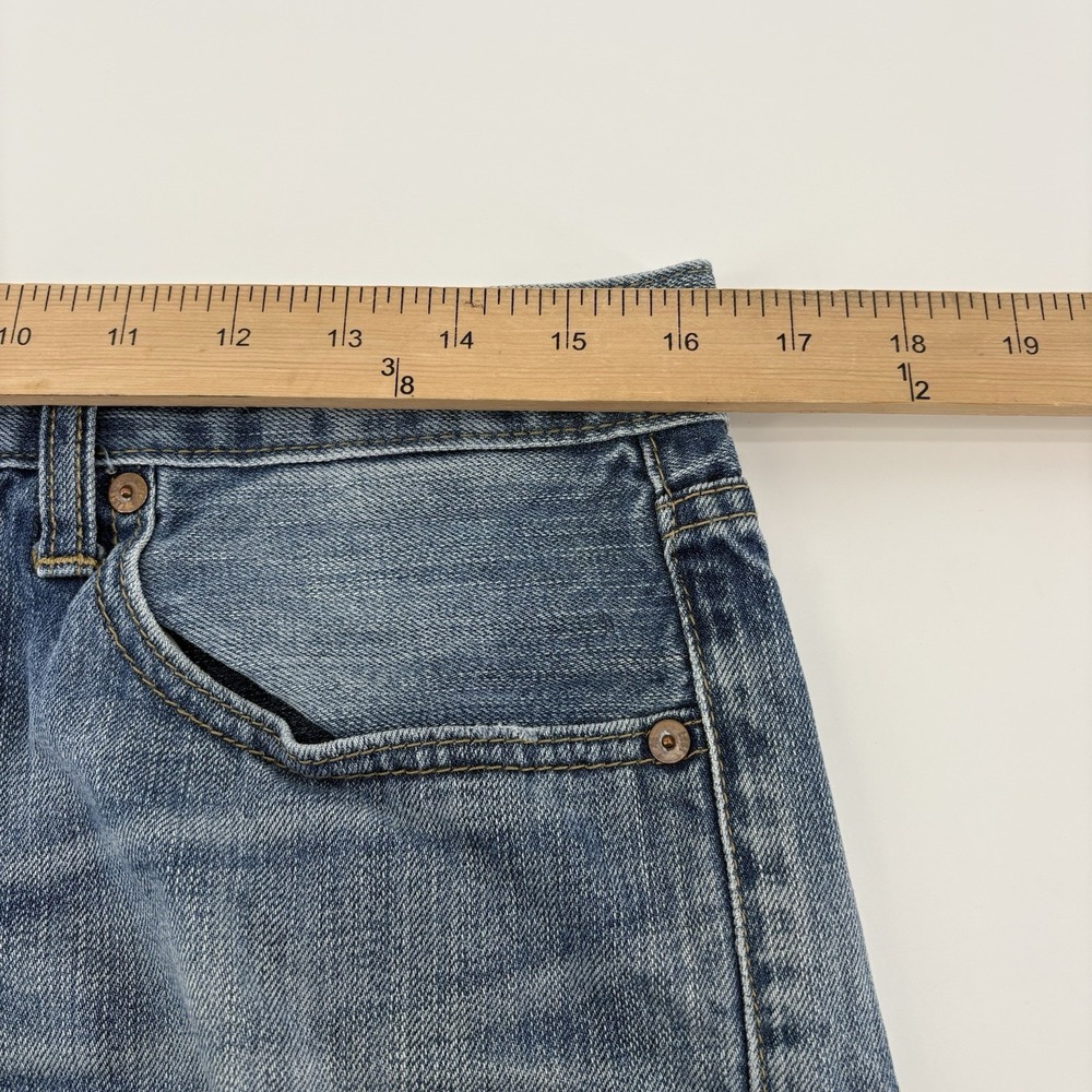American Eagle Mens Distressed Cut Off Denim Shorts Blue Size 33 Slim Straight - Picture 10 of 13